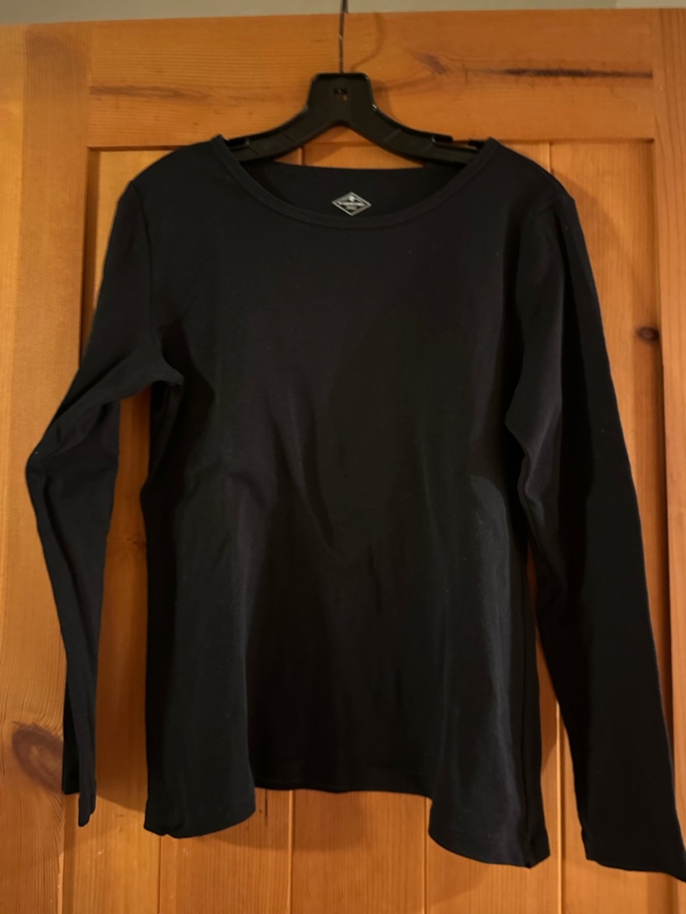 Classic Black Long Sleeve Tee-washed never dried